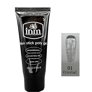 پلی ژل Non Stick INM شماره 01 رنگ Crystal